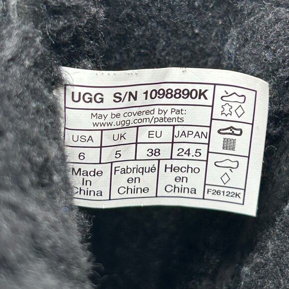 UGG BUTTE II CWR Weather Snow Waterproof leather Boots BLACK SIZE 6 - Picture 5 of 6